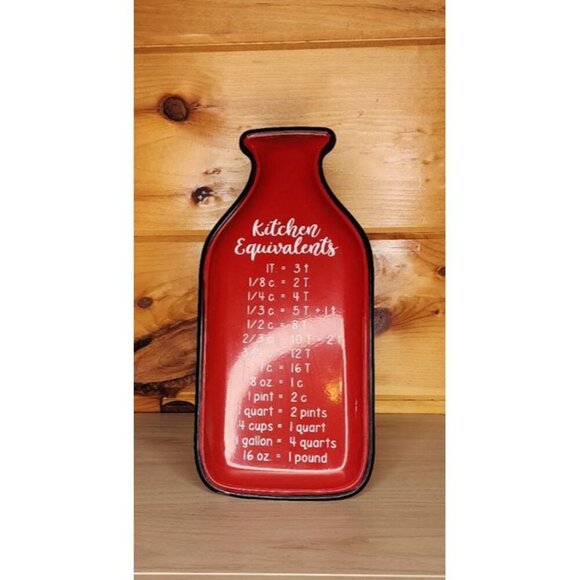 May Rich Metal Free Standing Measurements Guide Home Decor Red Milk Bottle - Picture 3 of 9